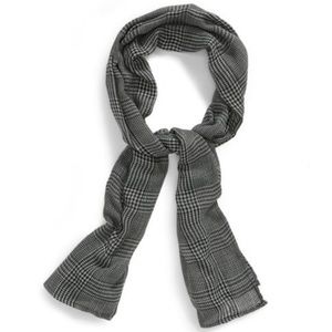 Leith Menswear Scarf 74” Blanket Gray Plaid